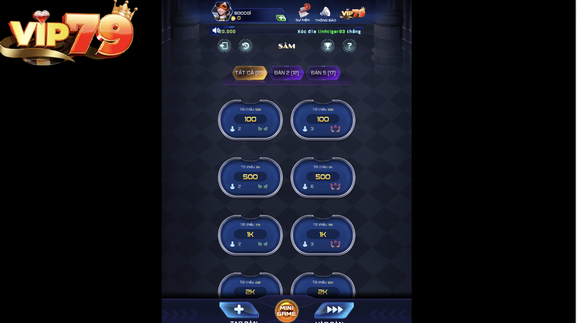 Bí quyết chơi Sâm Vip79 hiệu quả